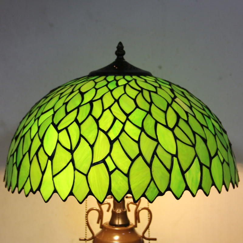 European Vintage Glass Iron 2-Light Table Lamp