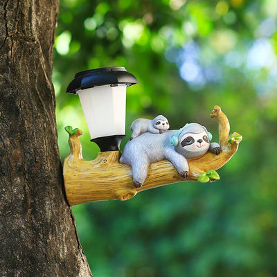 Modern Creative Cartoon Animal Resin Solar Decorative LED Outdoor Hanging Light