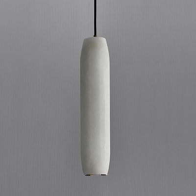 Nordic Luxury Marble Bronze Column 1-Light Pendant Light