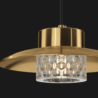 Nordic Luxury Full Copper Dome LED Pendant Light