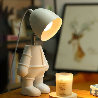 Kreative kleine weiße Design-LED-Nachtlicht-Tischlampe mit schmelzendem Wachs 