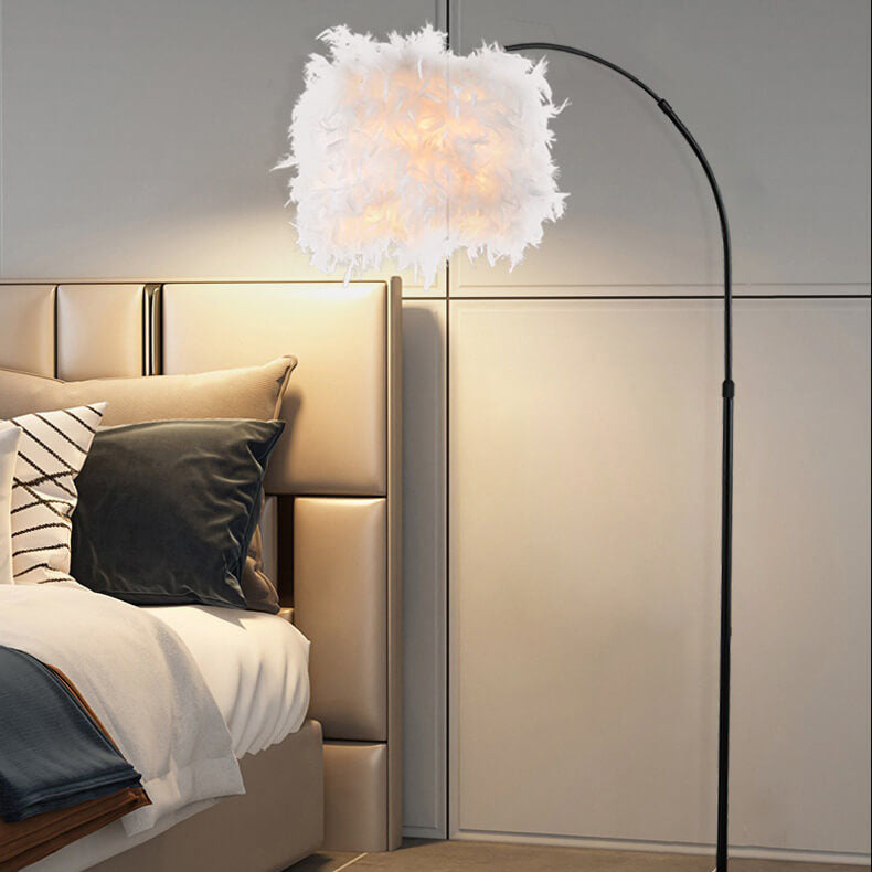 Moderne Nordic Creative Feather 1-Licht Stehlampe 