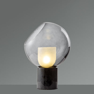 Nordic Minimalist Marble Base Glass Ball 1-Light Table Lamp