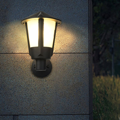 Moderne wasserdichte geometrische Säule für den Außenbereich, 1-Licht-Patio-Wandleuchte 