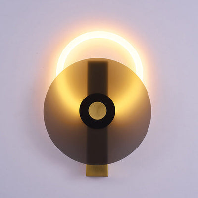 Modern Colored Luminous Acrylic Round LED Wall Sconce Lamp