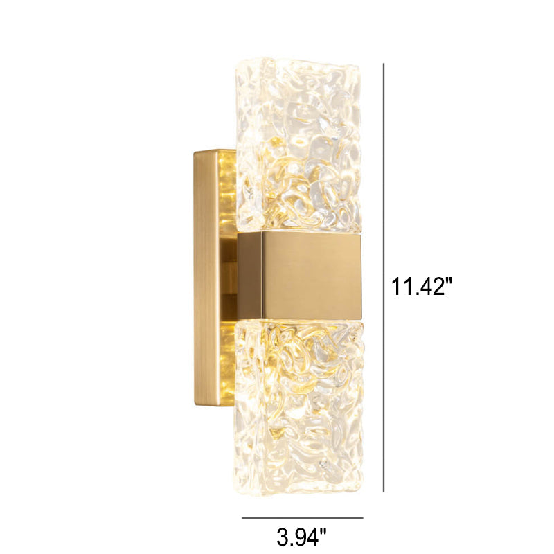 Nordic Light Luxury Corrugated Crystal LED Wall Sconce Lamp