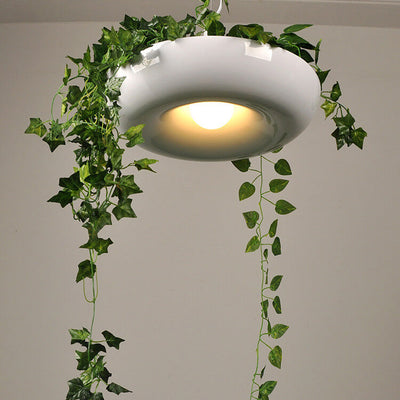 Lampe suspendue à 1 lumière à abat-jour rond Art déco moderne Sky Garden pour salle à manger 