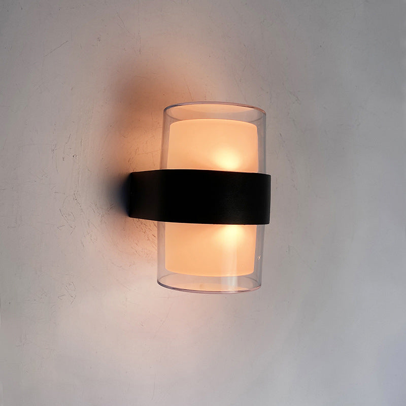 Outdoor Intelligent Cylinder APP Dimming Waterproof LED Wall Sconce Lamp