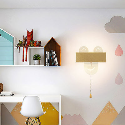 Nordic Creative Clouds Eisen Emoji LED Wandleuchte für Kinder