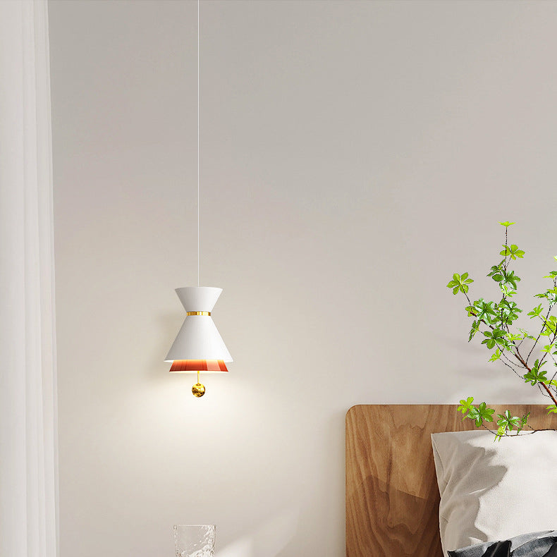 Contemporary Scandinavian Bell Iron Aluminum LED Wall Sconce Lamp For Bedroom