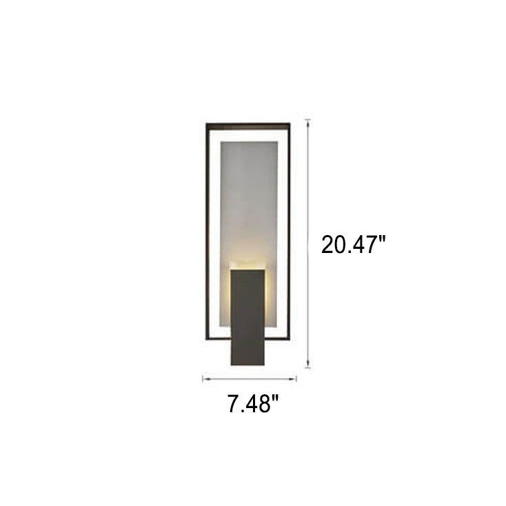 Moderne minimalistische LED-Wandleuchte mit schwarzem Eisenrahmen