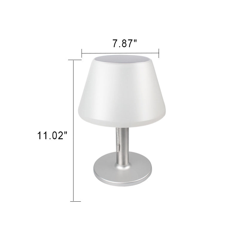 Lampe de table LED étanche à induction à cône moderne à énergie solaire 