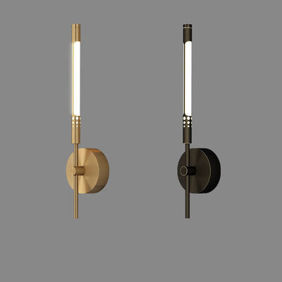 Moderne helle Luxus-Zylinder-LED-Wandleuchte aus Kupfer 