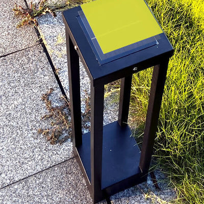 Modern Simple Solar Square Frame LED Outdoor Lawn Garden Landscape Light