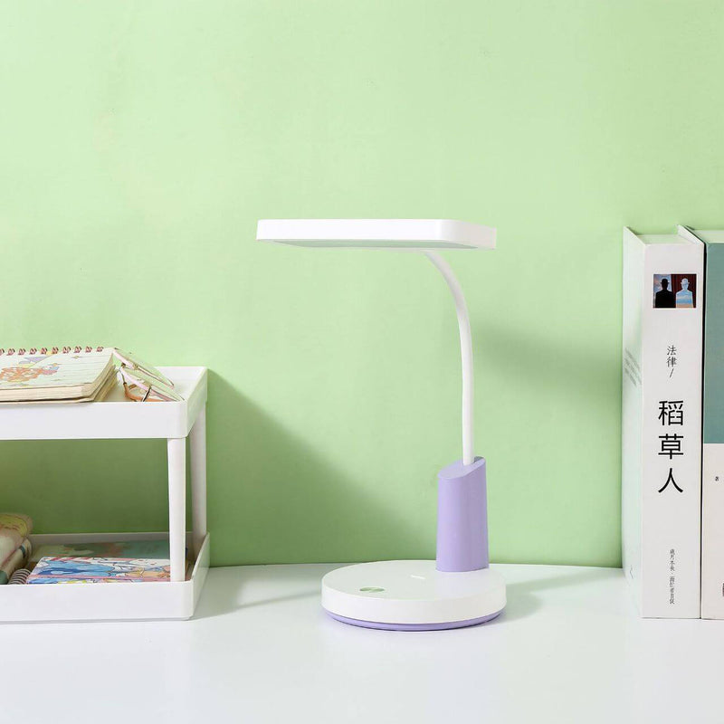 Simple Long Shade Round Base Touch Charging LED Desk Lamp