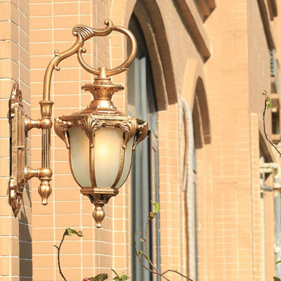 Wasserdichte Wandleuchte aus Aluminiumglas im europäischen Stil mit 1 Licht im Retro-Stil 