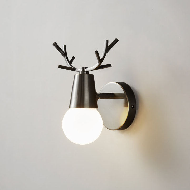 Modern Copper Antler Glass 1-Light Wall Sconce Lamp