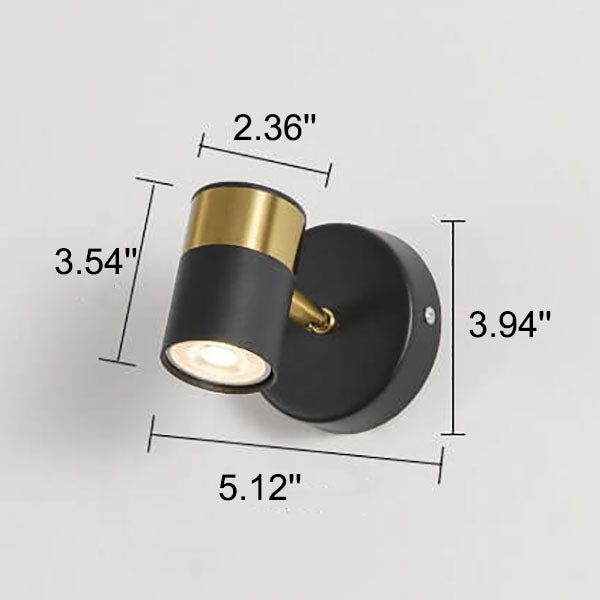 Modern Light Luxury Cylindrical 1-Light Wall Sconce Lamp