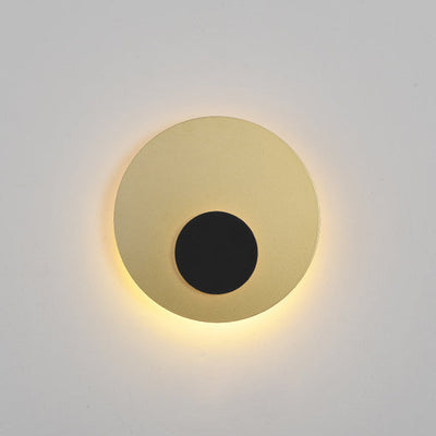 Applique murale LED ronde et plate en fer minimaliste moderne, luminaire décoratif d'intérieur, idéal pour une chambre à coucher 