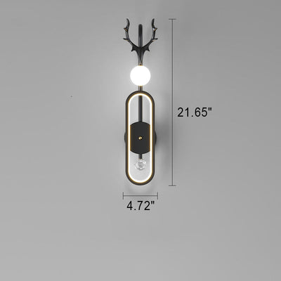 Lampe d'applique murale LED de cercle de bois de luxe de lumière nordique 