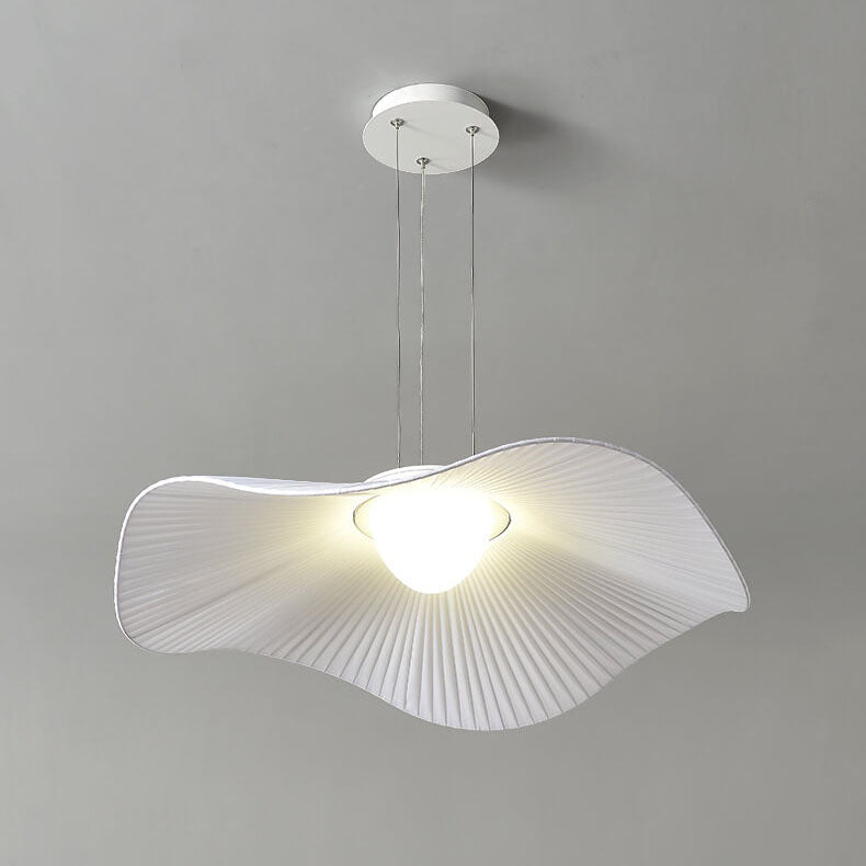 Lampe LED semi-encastrée moderne et créative en tissu feuille de lotus 