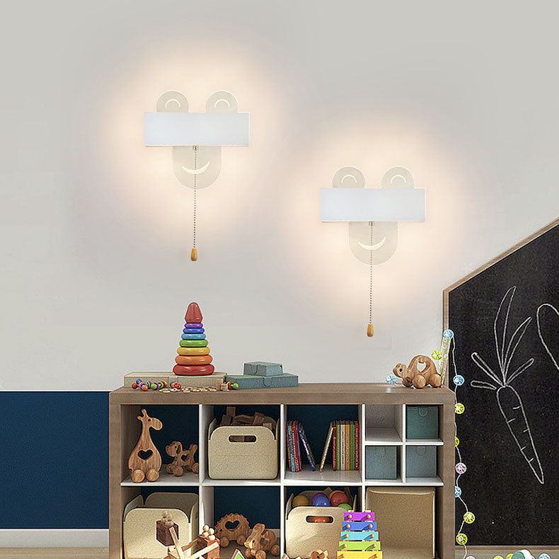 Nordic Creative Clouds Eisen Emoji LED Wandleuchte für Kinder