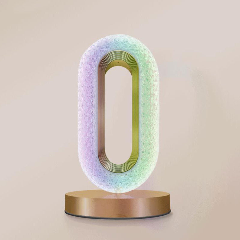 Nordic Creative Crystal Ring RGB APP LED Nachtlicht Tischlampe