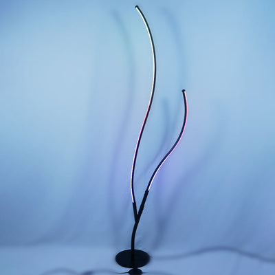 Modern Creative Tree Branch Silicone Metal LED RGB Standing Floor Lamp