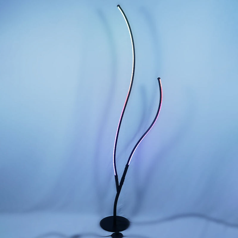 Modern Creative Tree Branch Silicone Metal LED RGB Standing Floor Lamp