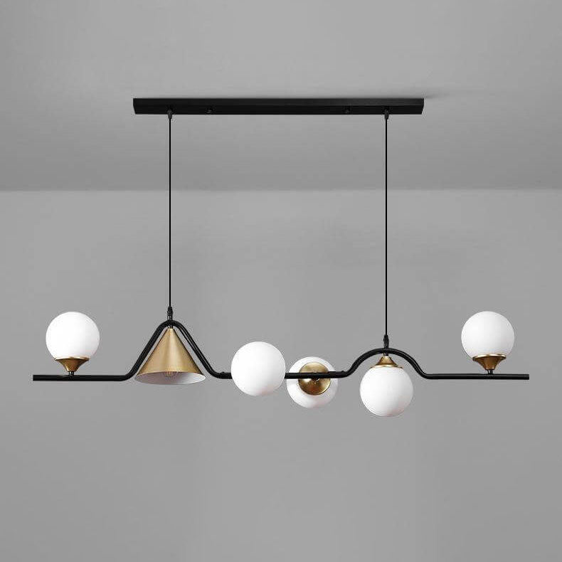 Nordic Creative Light Luxury Round Ball 4/5/6-Light Island Light Chandelier