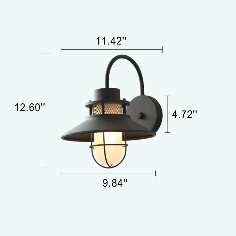 Outdoor Waterproof Iron Body 1-Light Outdoor Wall Sconce Lamp