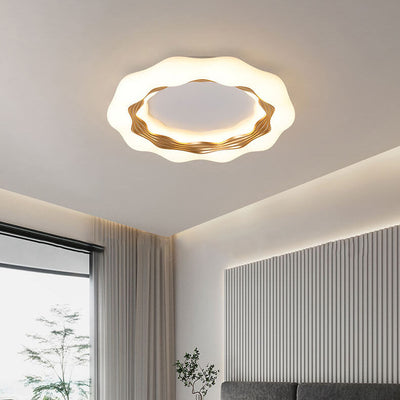Moderne, minimalistische, runde LED-Deckenleuchte mit Farbwelle 