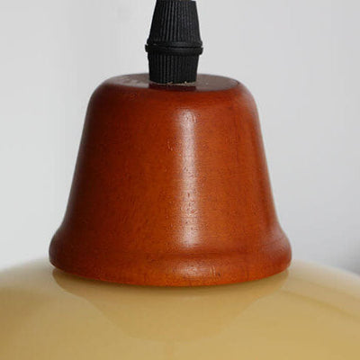 Nordic Vintage Gradient Yellow Dome 1-Light Pendant Light