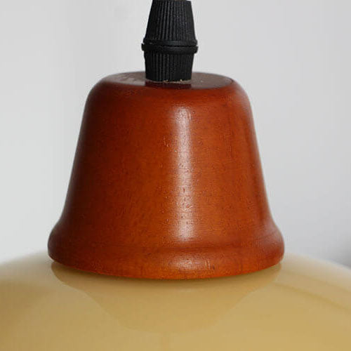 Nordic Vintage Gradient Yellow Dome 1-Light Pendant Light