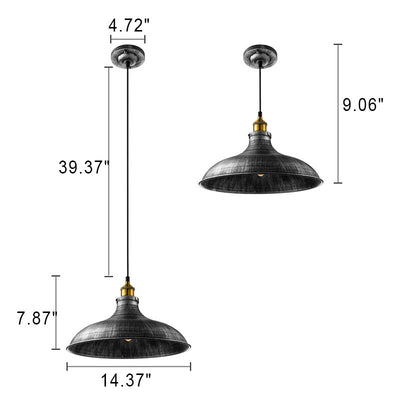 Suspension Luminaire Moderne Industriel en Fer à 1 Lumière 