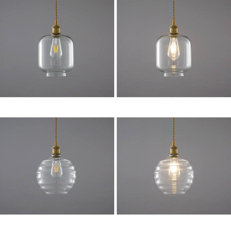 Nordic Textured Glass 1-Light Pendant Light