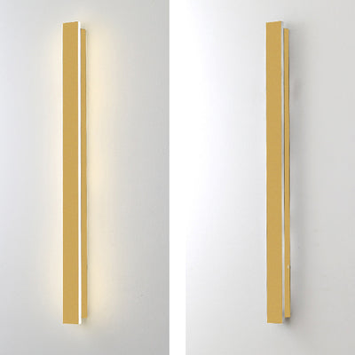 Outdoor Modern Simple Gold Long Strip Acrylic Iron Waterproof LED Wall Sconce Lamp