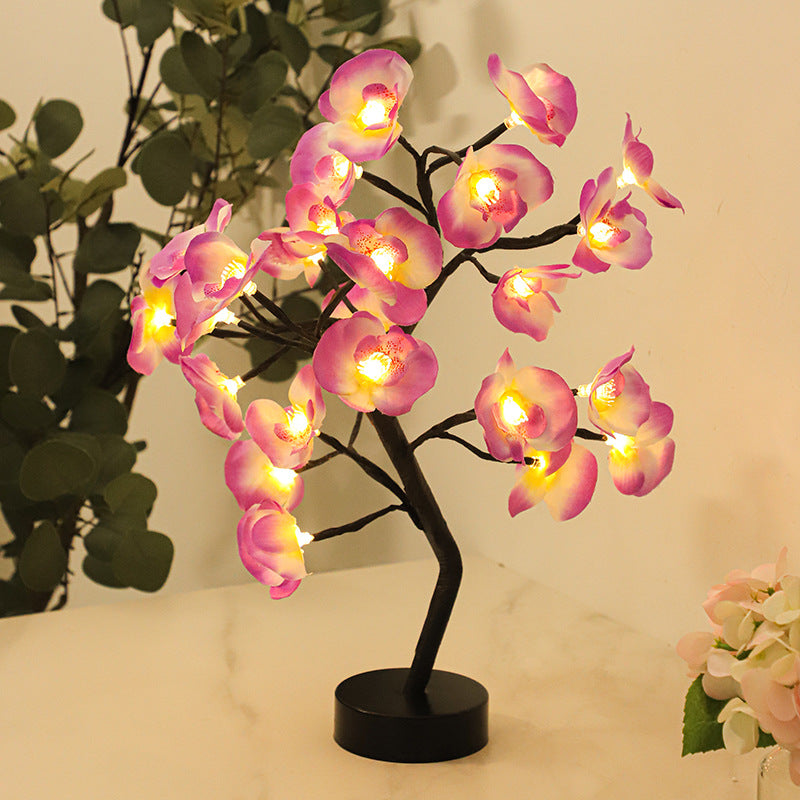 Moderne kreative Phalaenopsis-Baum-LED-Nachtlicht-Tischlampe