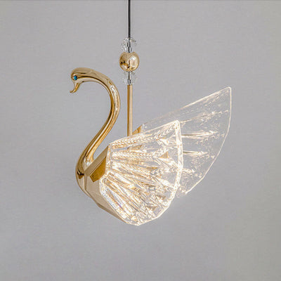 Modern Luxury Acrylic Swan Shape LED Pendant Light