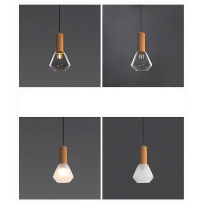 Modern Luxury Copper Glass Jar 1-Light Pendant Light