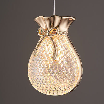 Lampe suspendue LED en fer Transparent de luxe, lumière nordique 