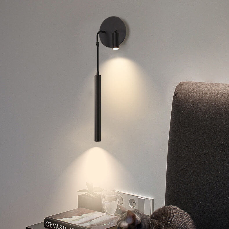 Nordic Minimalist Long Cylindrical Spotlight LED Wall Sconce Lamp