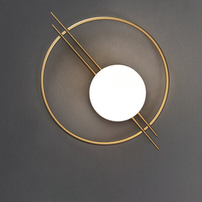 Moderne, minimalistische, runde Glaskugel-Kunst-LED-Wandleuchte