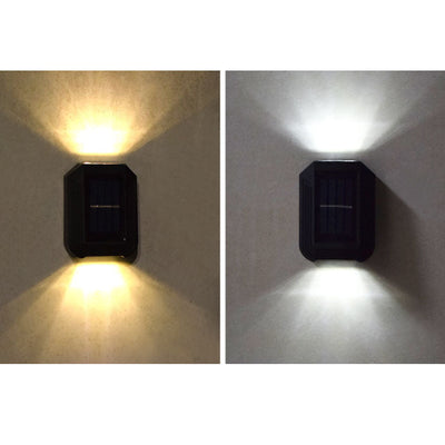 Outdoor Solar Square Light Control Sensor LED Waterproof Garden Wall Sconce Lamp