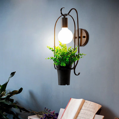 Nordic Creative Plant Potted Iron 1-Light Wandleuchte