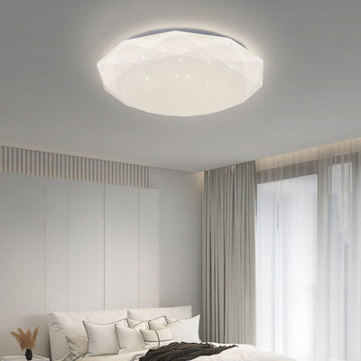 Modern Simplicity Full Sky Star Diamond Shape LED Flush Mount Ceiling Light For Living Room