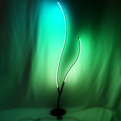 Modern Creative Tree Branch Silicone Metal LED RGB Standing Floor Lamp