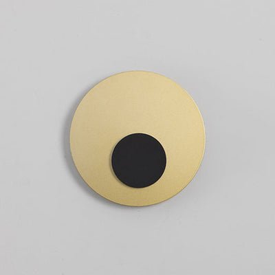 Applique murale LED ronde et plate en fer minimaliste moderne, luminaire décoratif d'intérieur, idéal pour une chambre à coucher 