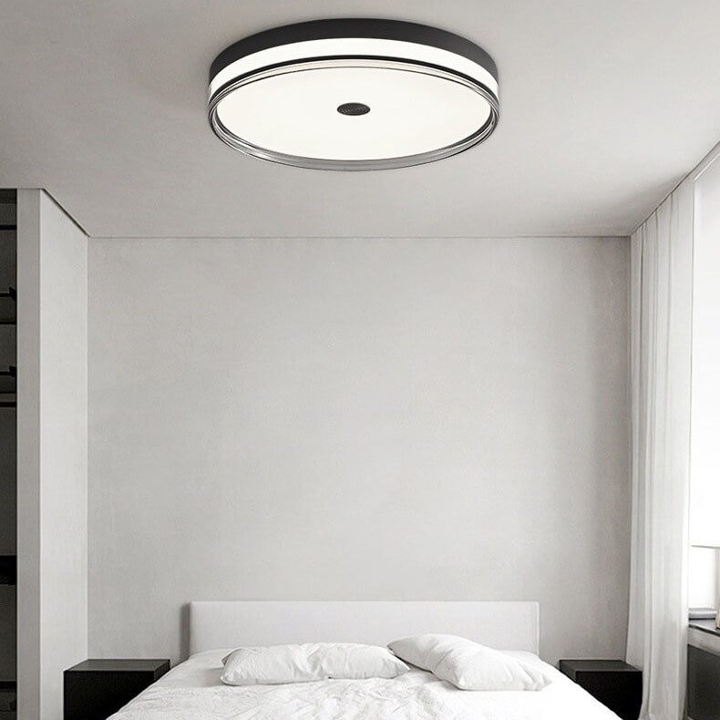 Modern Light Luxury All-Copper Circular LED Flush Mount Ceiling Light