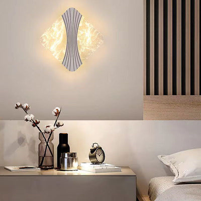 Modern Minimalist Round Diamond Hardware Acrylic LED Wall Sconce Lamp For Bedroom